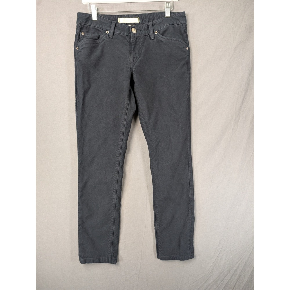 Agave Nectar Womens Delgada Slim Peg Pants Shasta Black Corduroy Size 29